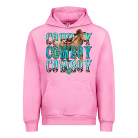 Fuchsia Pink cowboy cowboy cowboy Urban Hoodie - texasbilliewilder