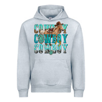 Heather Grey cowboy cowboy cowboy Urban Hoodie - texasbilliewilder