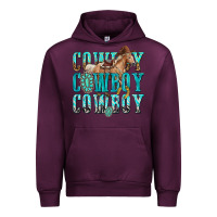 Mauve Wine cowboy cowboy cowboy Urban Hoodie - texasbilliewilder