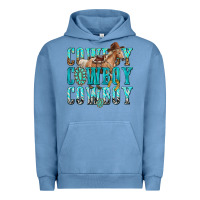 Pigment Pebble Blue cowboy cowboy cowboy Urban Hoodie - texasbilliewilder