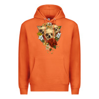 Carrot Triangle Flower Skeletons Premium Hoodie - RanaPortraitStore
