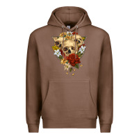 Chestnut Triangle Flower Skeletons Premium Hoodie - RanaPortraitStore