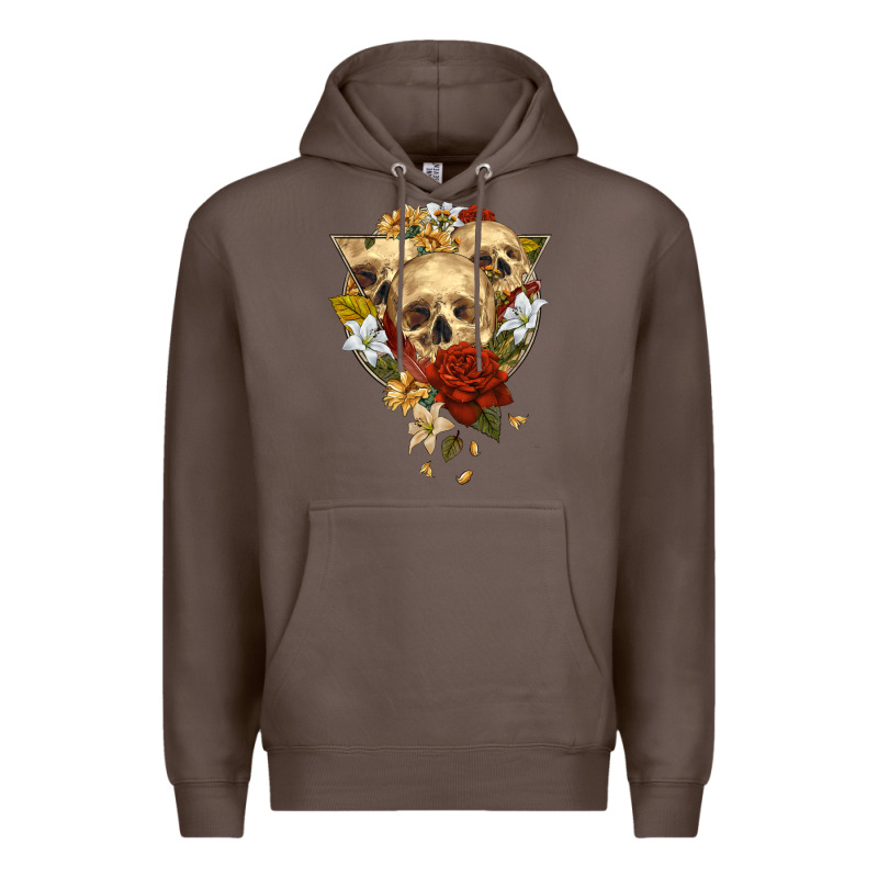 Triangle Flower Skeletons Premium Hoodie by RanaPortraitStore | Teevron