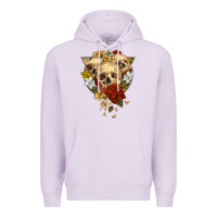 Lilac Triangle Flower Skeletons Premium Hoodie - RanaPortraitStore