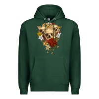 Sports Green Triangle Flower Skeletons Premium Hoodie - RanaPortraitStore