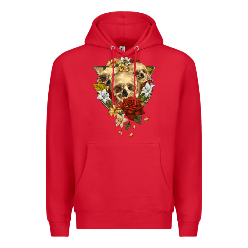 Triangle Flower Skeletons Premium Hoodie by RanaPortraitStore | Teevron