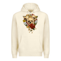 Sandshell Triangle Flower Skeletons Premium Hoodie - RanaPortraitStore