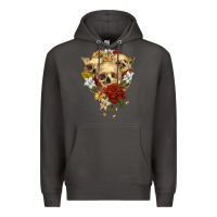 Smoke Triangle Flower Skeletons Premium Hoodie - RanaPortraitStore
