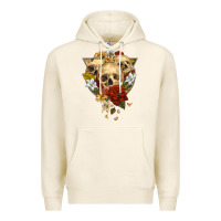 Tofu Triangle Flower Skeletons Premium Hoodie - RanaPortraitStore
