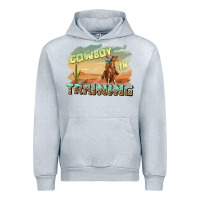 Heather Grey cowboy in training Urban Hoodie - texasbilliewilder