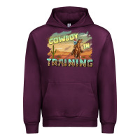 Mauve Wine cowboy in training Urban Hoodie - texasbilliewilder
