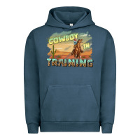 Pigment Midnight Navy cowboy in training Urban Hoodie - texasbilliewilder