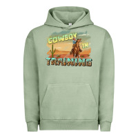 Pigment Oil Green cowboy in training Urban Hoodie - texasbilliewilder