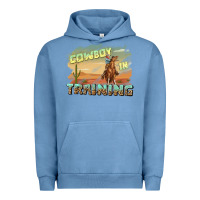 Pigment Pebble Blue cowboy in training Urban Hoodie - texasbilliewilder