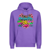 Purple perfectly imperfect Premium Hoodie - texasbilliewilder