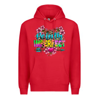 Red perfectly imperfect Premium Hoodie - texasbilliewilder