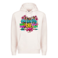 Pale Pink perfectly imperfect Premium Hoodie - texasbilliewilder