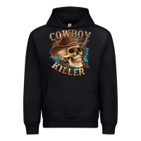 Black cowboy killer with skull Urban Hoodie - texasbilliewilder
