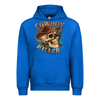 Cobalt cowboy killer with skull Urban Hoodie - texasbilliewilder