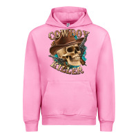 Fuchsia Pink cowboy killer with skull Urban Hoodie - texasbilliewilder