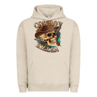 Pigment French Oak cowboy killer with skull Urban Hoodie - texasbilliewilder