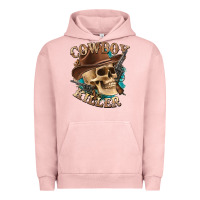Pigment Salmon cowboy killer with skull Urban Hoodie - texasbilliewilder