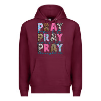 Burgundy pray on it pray over it pray throught it Premium Hoodie - texasbilliewilder