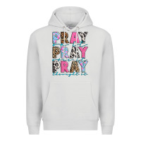 Dove Grey pray on it pray over it pray throught it Premium Hoodie - texasbilliewilder