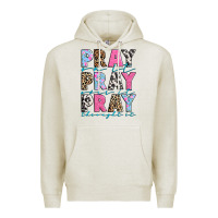 Oatmeal Heather pray on it pray over it pray throught it Premium Hoodie - texasbilliewilder