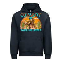 Navy cowboy take me away Urban Hoodie - texasbilliewilder