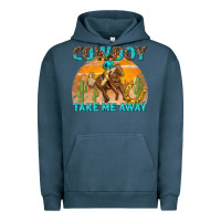 Pigment Midnight Navy cowboy take me away Urban Hoodie - texasbilliewilder