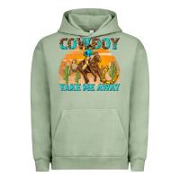 Pigment Oil Green cowboy take me away Urban Hoodie - texasbilliewilder