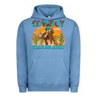 Pigment Pebble Blue cowboy take me away Urban Hoodie - texasbilliewilder