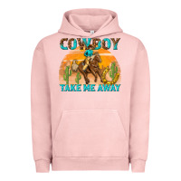 Pigment Salmon cowboy take me away Urban Hoodie - texasbilliewilder