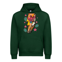 Forest Green cowgirl with lightning bolt Urban Hoodie - texasbilliewilder
