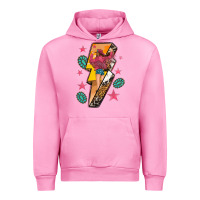 Fuchsia Pink cowgirl with lightning bolt Urban Hoodie - texasbilliewilder