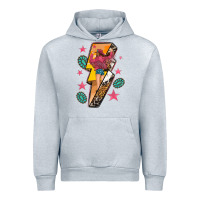 Heather Grey cowgirl with lightning bolt Urban Hoodie - texasbilliewilder
