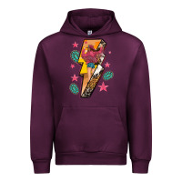Mauve Wine cowgirl with lightning bolt Urban Hoodie - texasbilliewilder