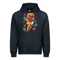 Navy cowgirl with lightning bolt Urban Hoodie - texasbilliewilder