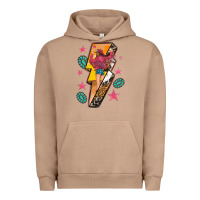 Pigment Burro cowgirl with lightning bolt Urban Hoodie - texasbilliewilder