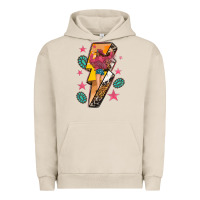 Pigment French Oak cowgirl with lightning bolt Urban Hoodie - texasbilliewilder