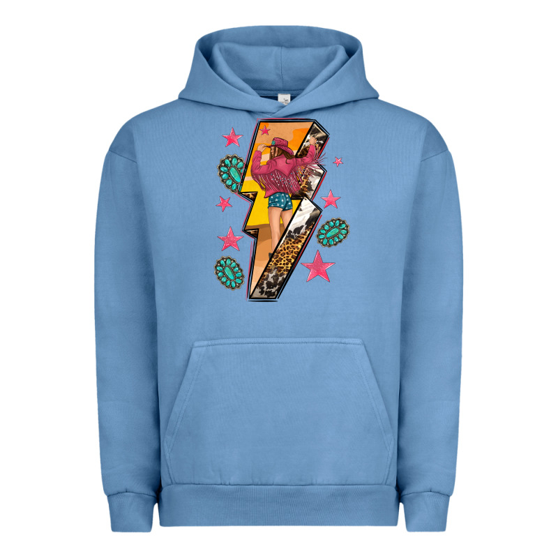 Cowgirl With Lightning Bolt Urban Hoodie by texasbilliewilder | Teevron