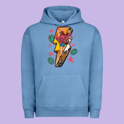 Urban Hoodie cowgirl with lightning bolt