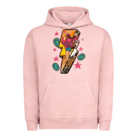 Pigment Salmon cowgirl with lightning bolt Urban Hoodie - texasbilliewilder