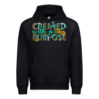 Black created with a purpose Urban Hoodie - texasbilliewilder