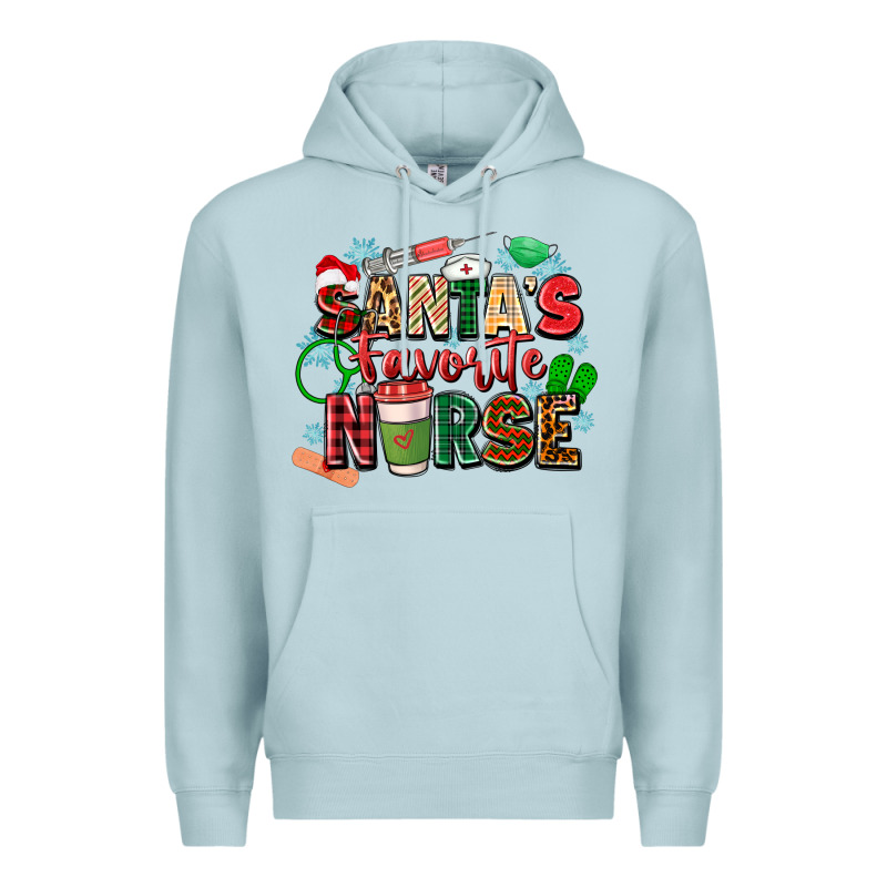 Santa's Favorite Nurse Premium Hoodie by Zillion Design Studio | Teevron