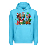 Ocean Blue santa's favorite nurse Premium Hoodie - Zillion Design Studio
