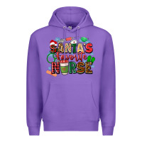 Purple santa's favorite nurse Premium Hoodie - Zillion Design Studio