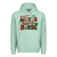 Seafoam santa's favorite nurse Premium Hoodie - Zillion Design Studio