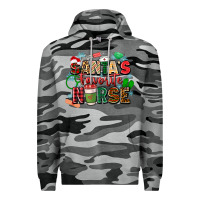 Slate Camo santa's favorite nurse Premium Hoodie - Zillion Design Studio